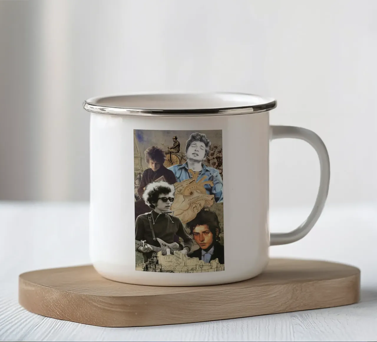 Bob Dylan in concerto tazza in smalto da xerico