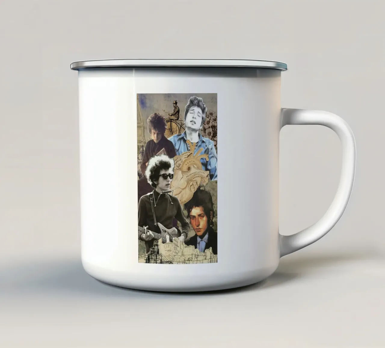 Bob Dylan in concerto tazza in smalto da xerico