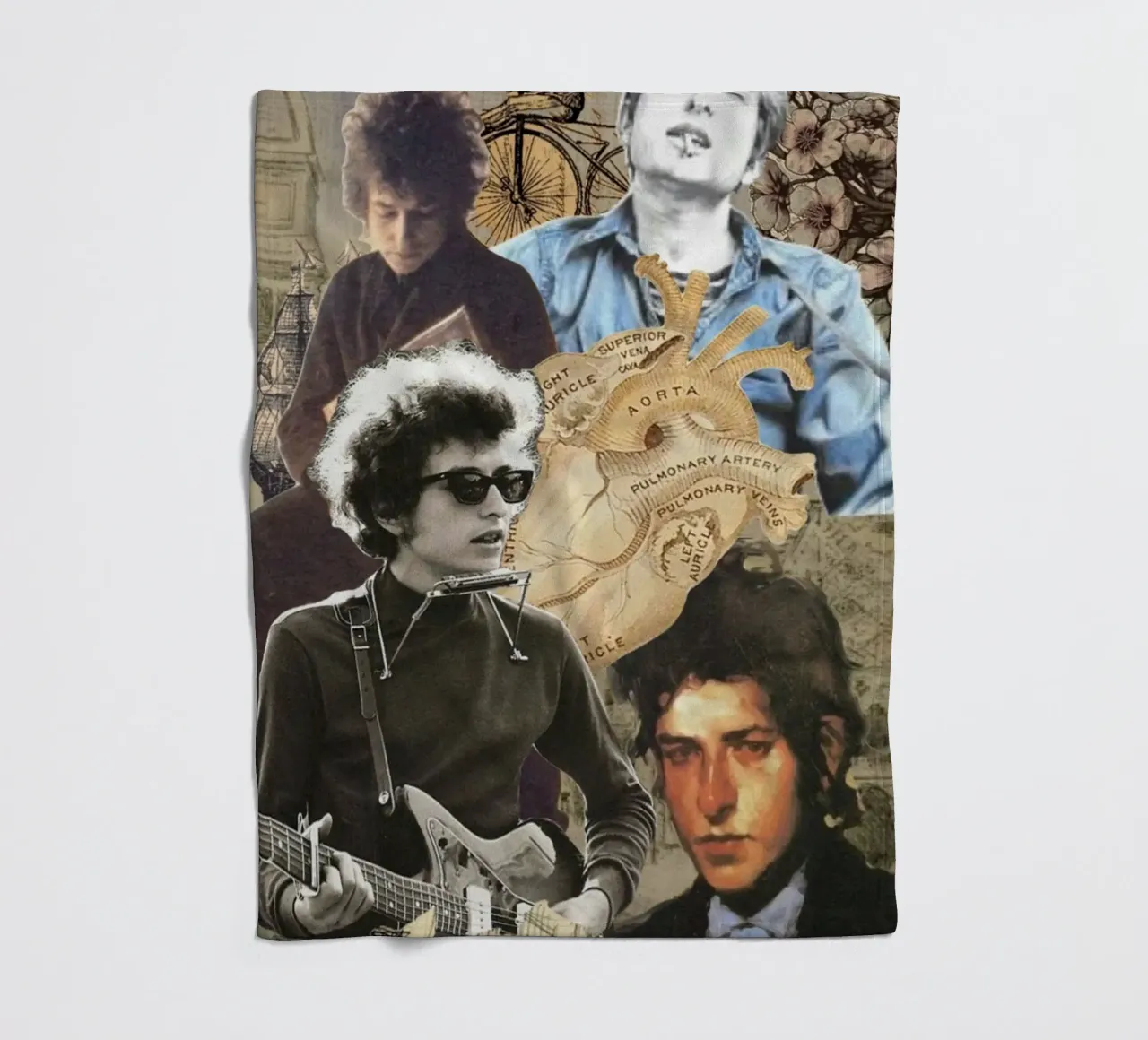 Bob Dylan in concerto coperta in pile da xerico