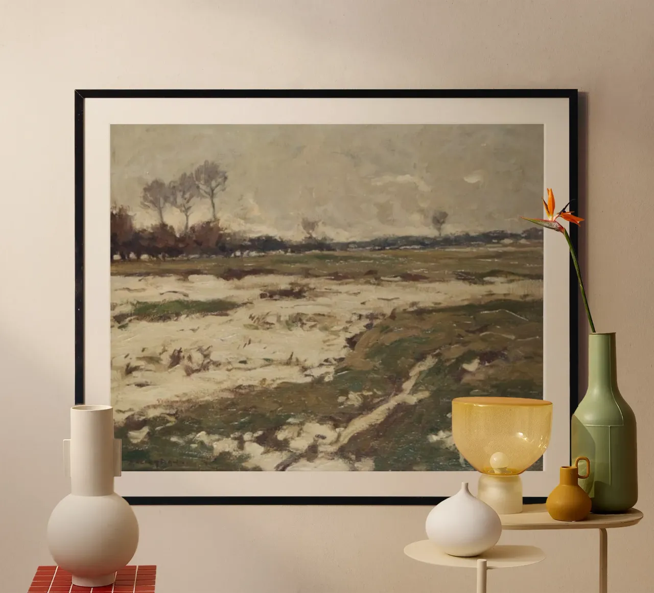 vasta distesa di terra poster con telaio in alluminio da iding store