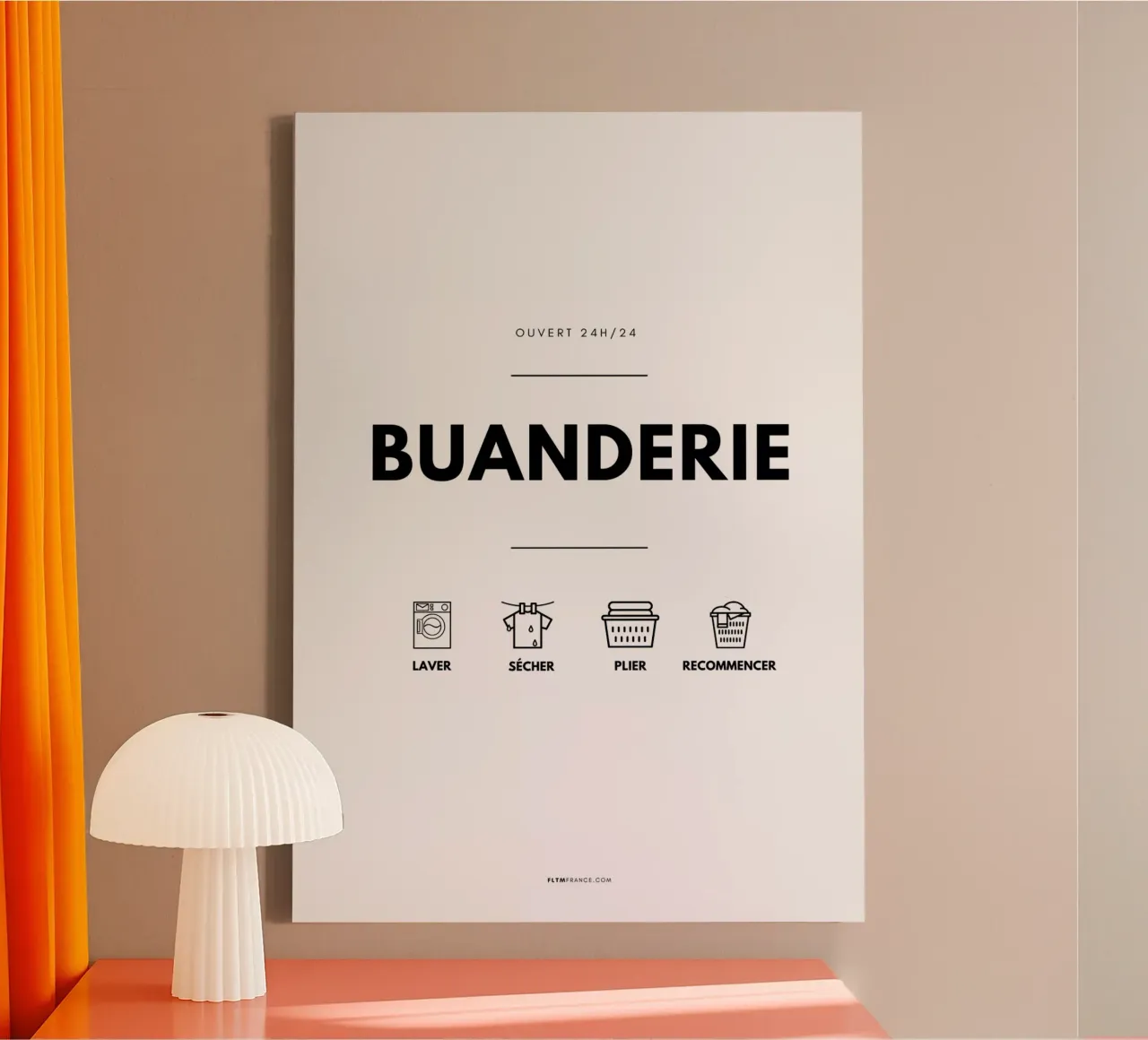 Buanderie tela con Cornice a cassetta da fltmfrance