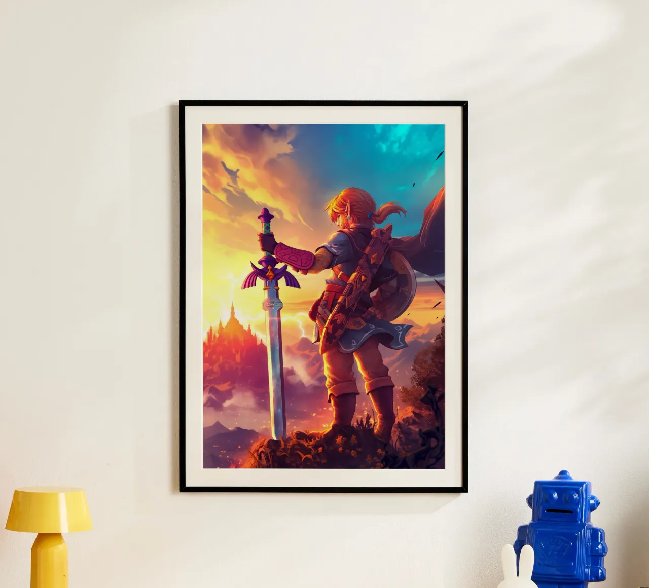 Link La leggenda di Zelda poster con telaio in plastica da Fleur de Lys