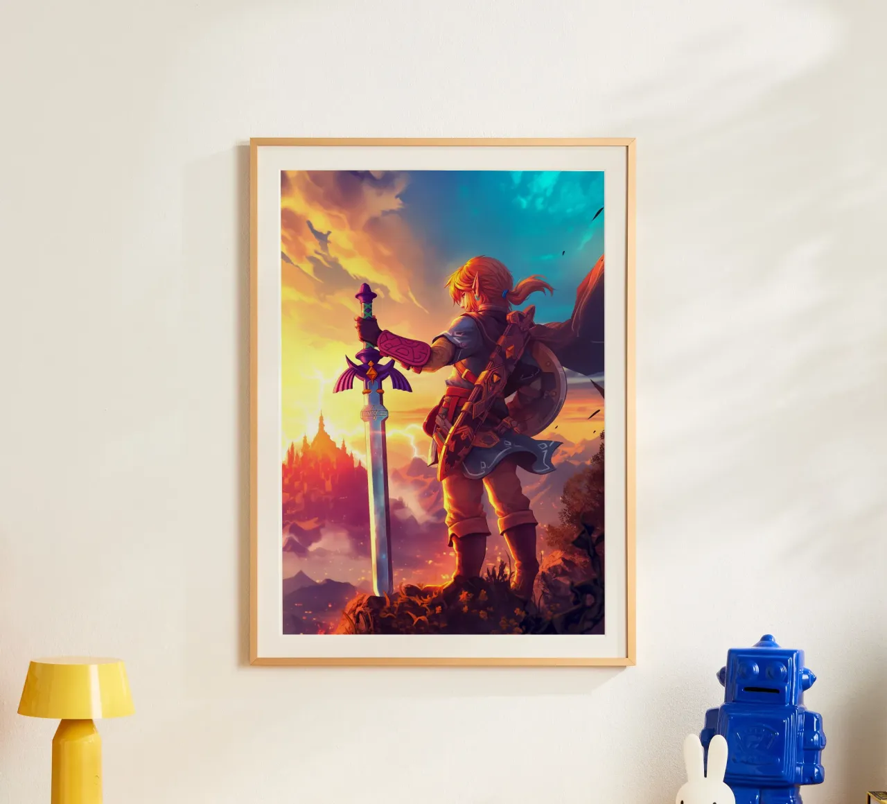 Link La leggenda di Zelda poster con telaio in plastica da Fleur de Lys