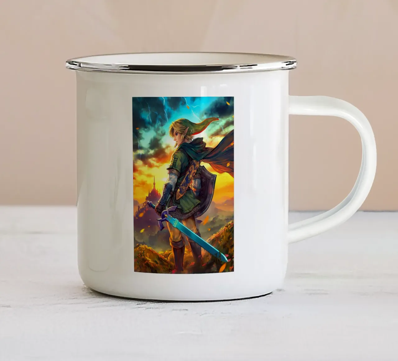 Link La leggenda di Zelda tazza in smalto da Fleur de Lys