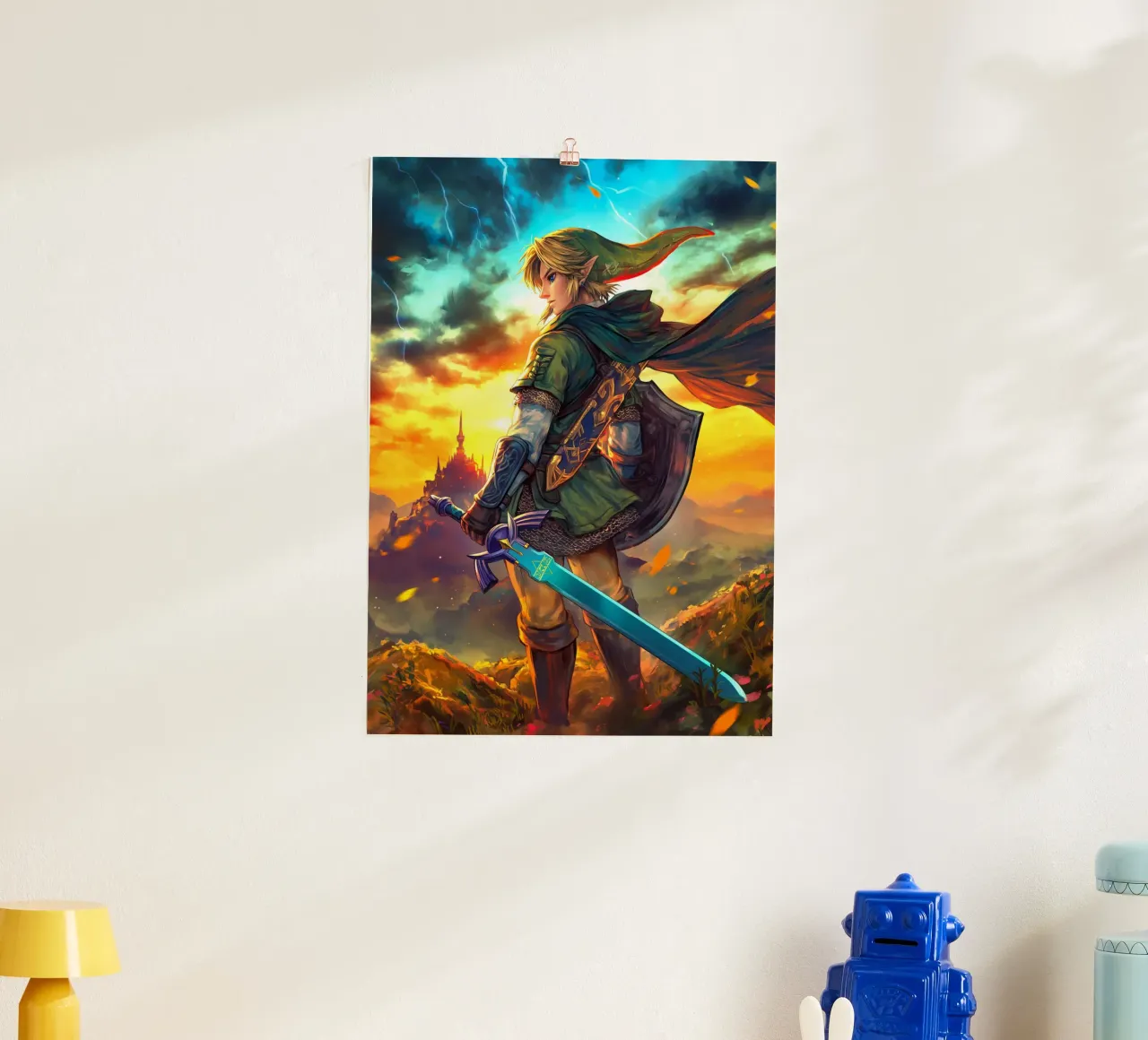 Link La leggenda di Zelda poster con telaio in plastica da Fleur de Lys