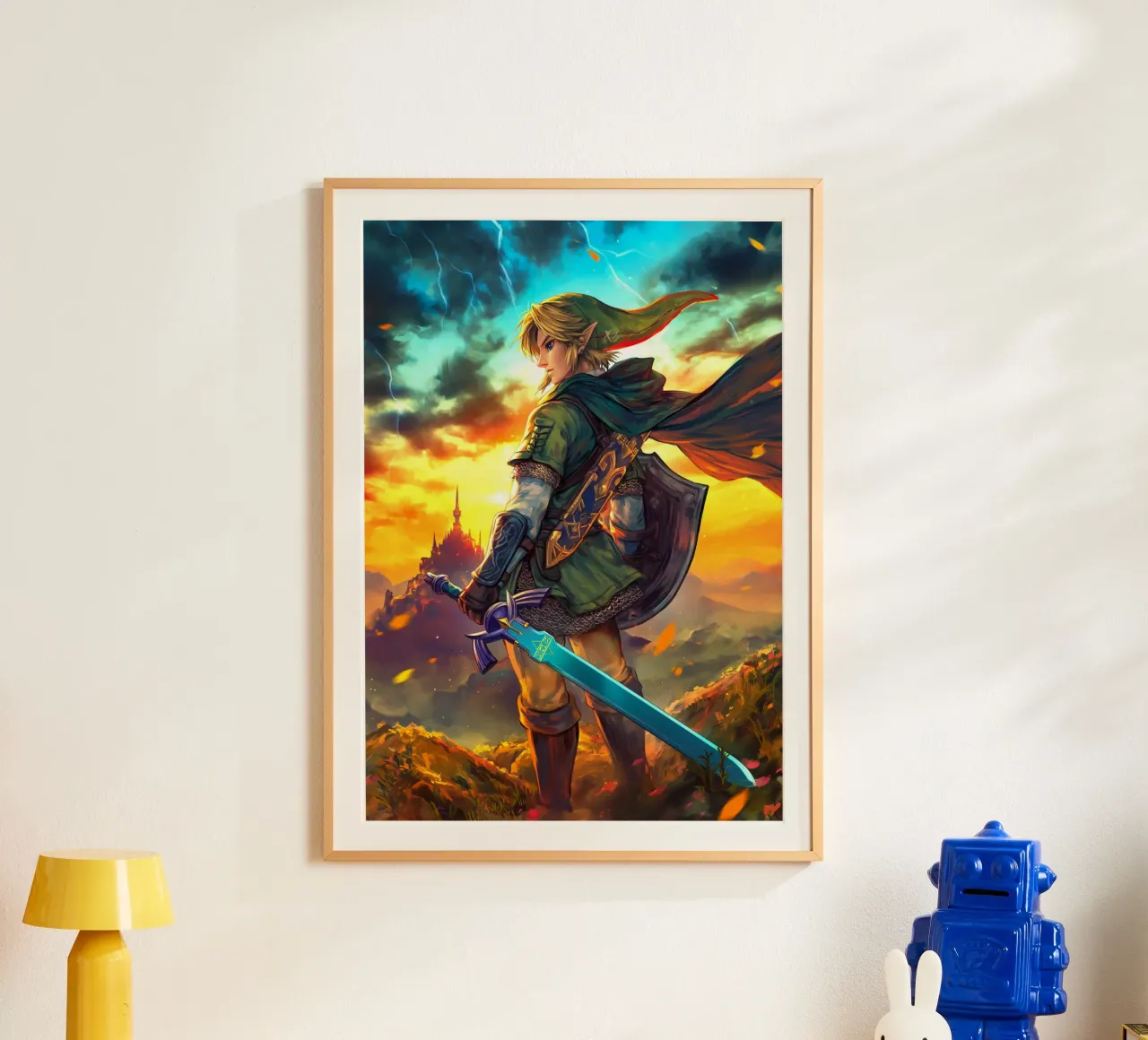 Link La leggenda di Zelda poster con telaio in plastica da Fleur de Lys