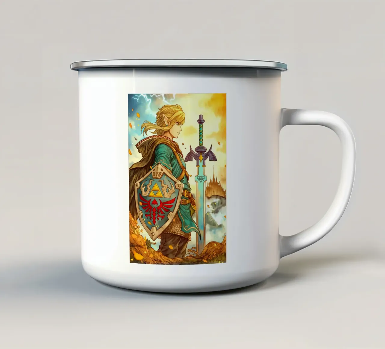 Link La leggenda di Zelda tazza in smalto da Fleur de Lys