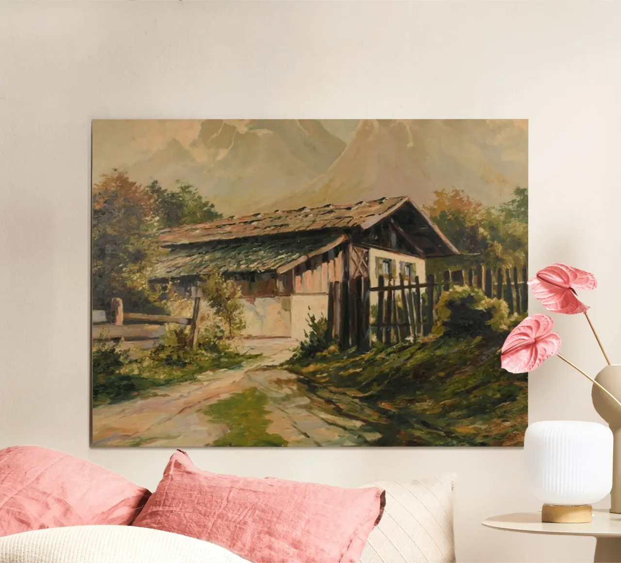 vecchia casa poster con telaio in legno da iding store