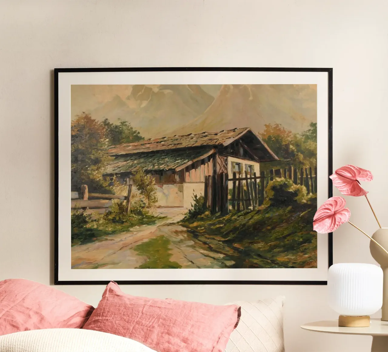 vecchia casa poster con telaio in legno da iding store