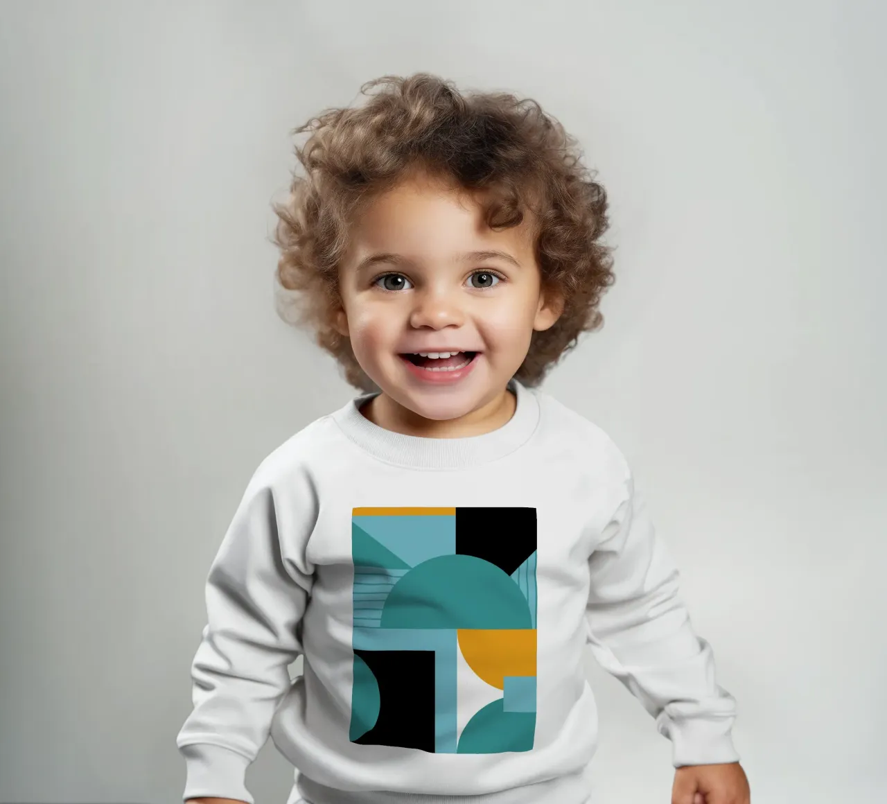 Forme geometriche retro art felpa neonato da Casa Calm