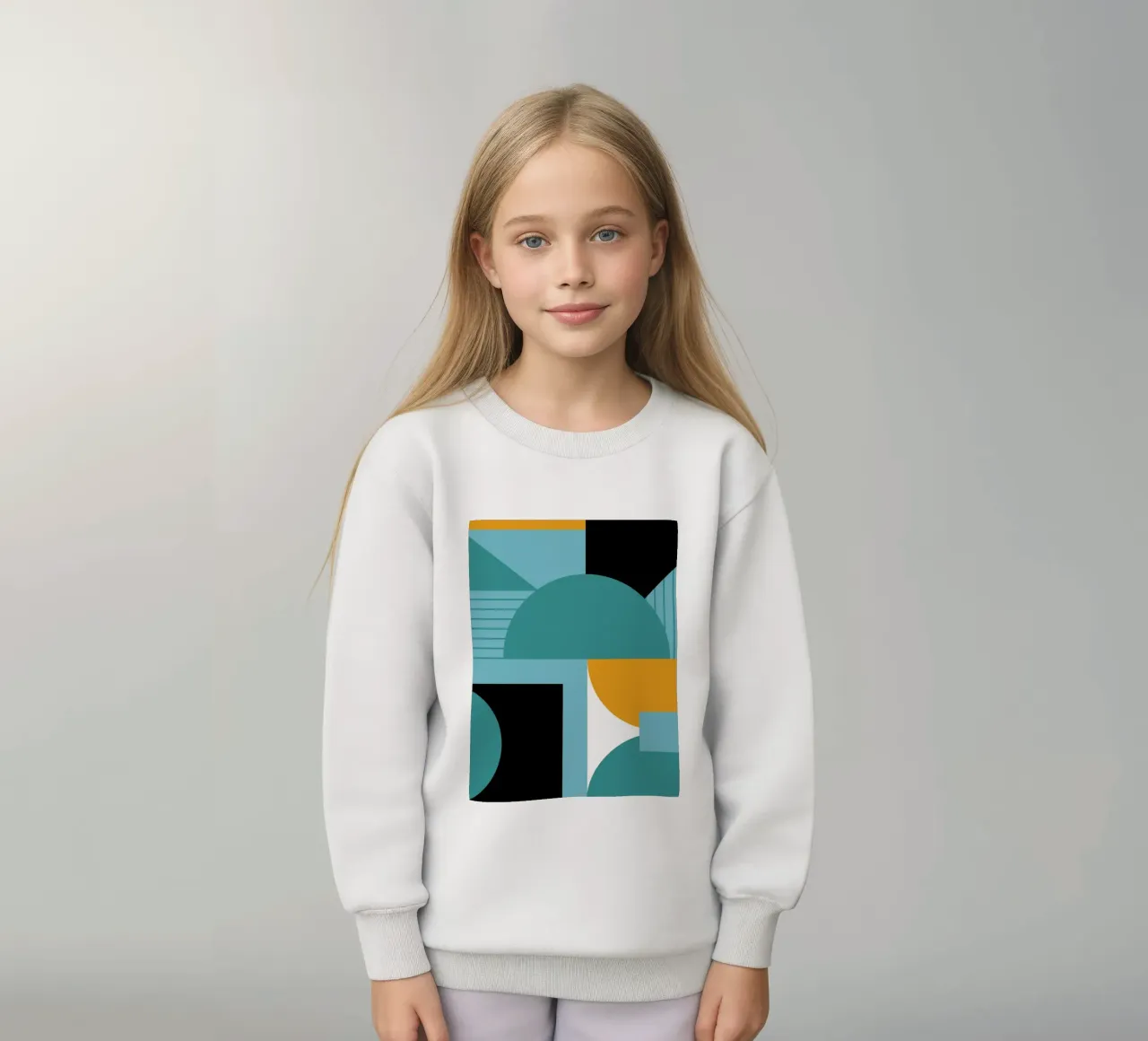 Forme geometriche retro art felpa bambino da Casa Calm