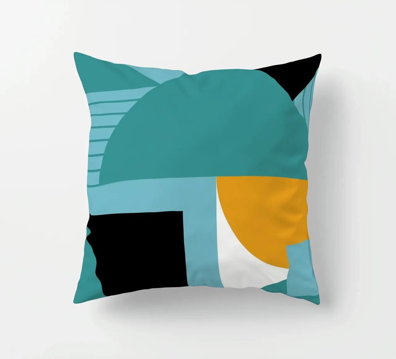 Forme geometriche retro art cuscino da Casa Calm