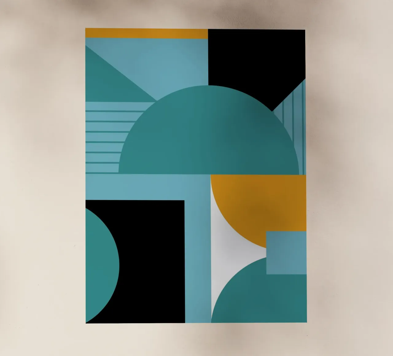 Forme geometriche retro art pellicola backlit da Casa Calm