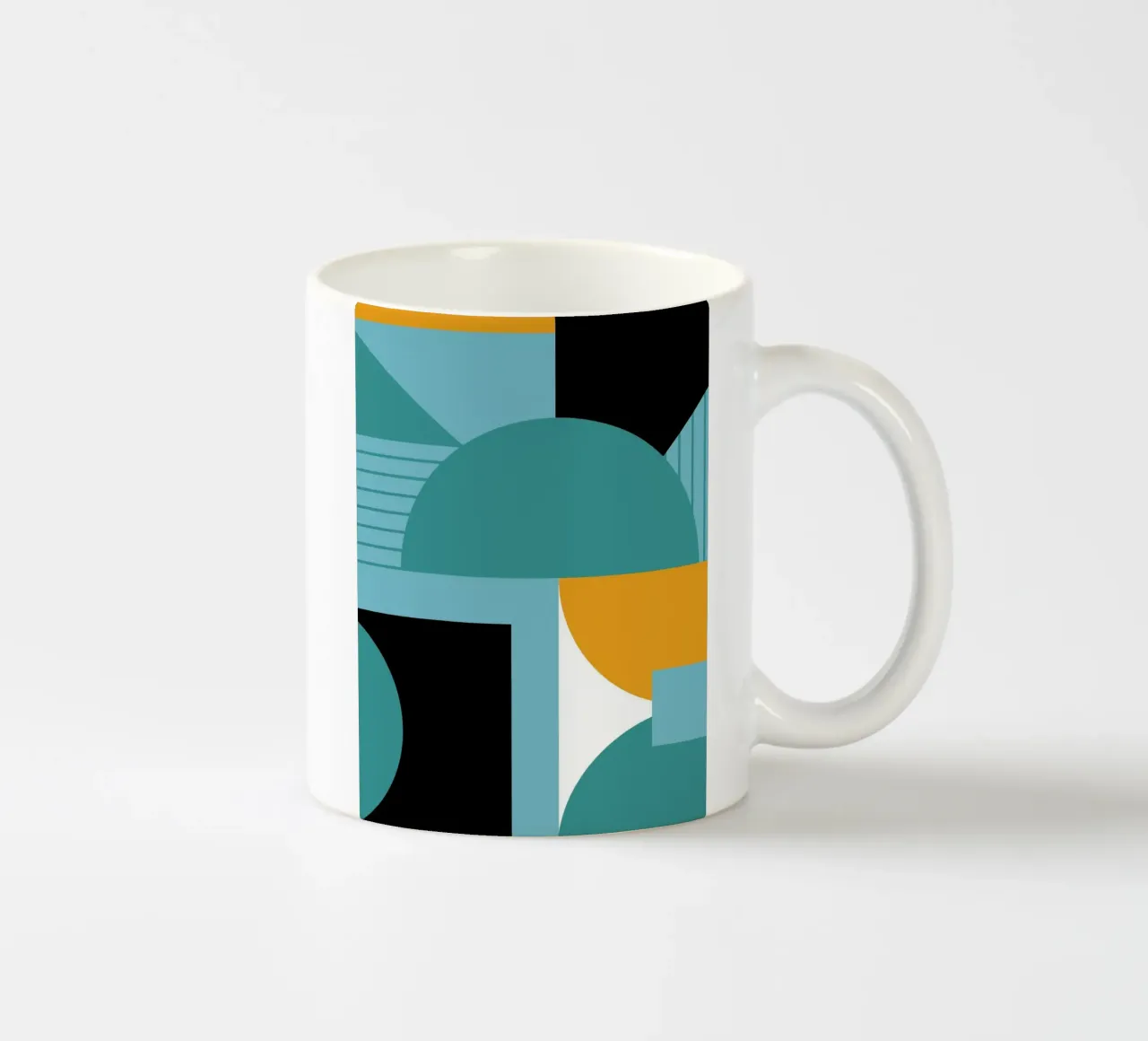 Forme geometriche retro art tazza in ceramica da Casa Calm