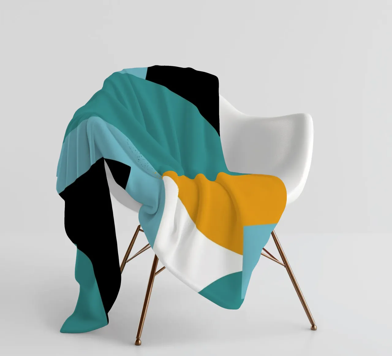 Forme geometriche retro art coperta in pile da Casa Calm