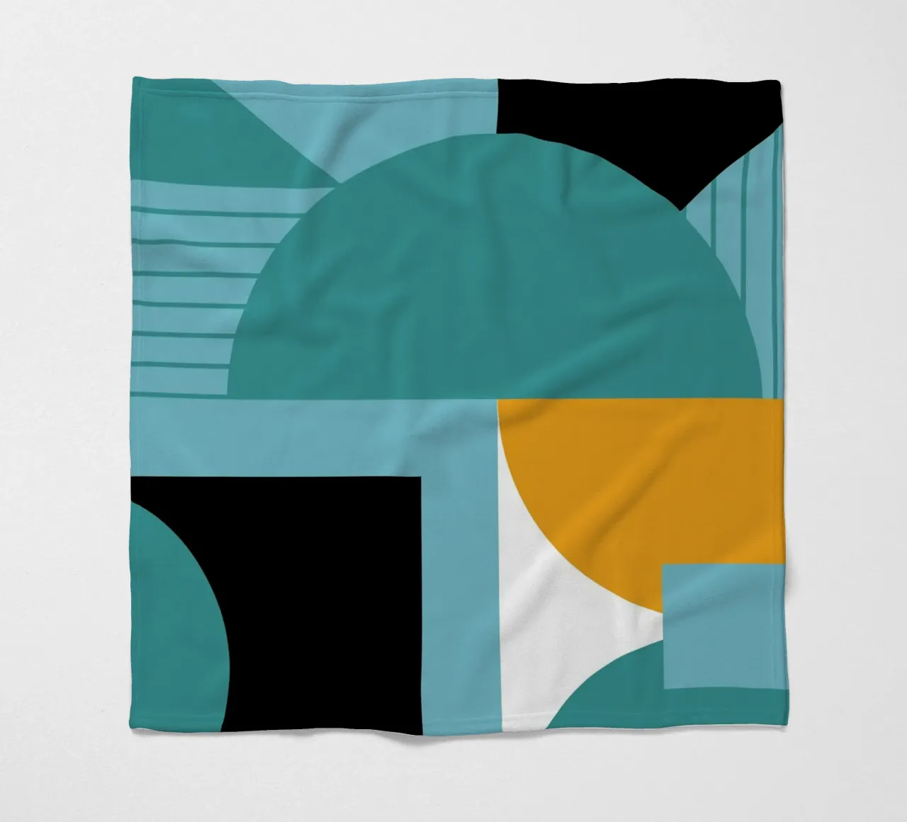 Forme geometriche retro art coperta in pile da Casa Calm