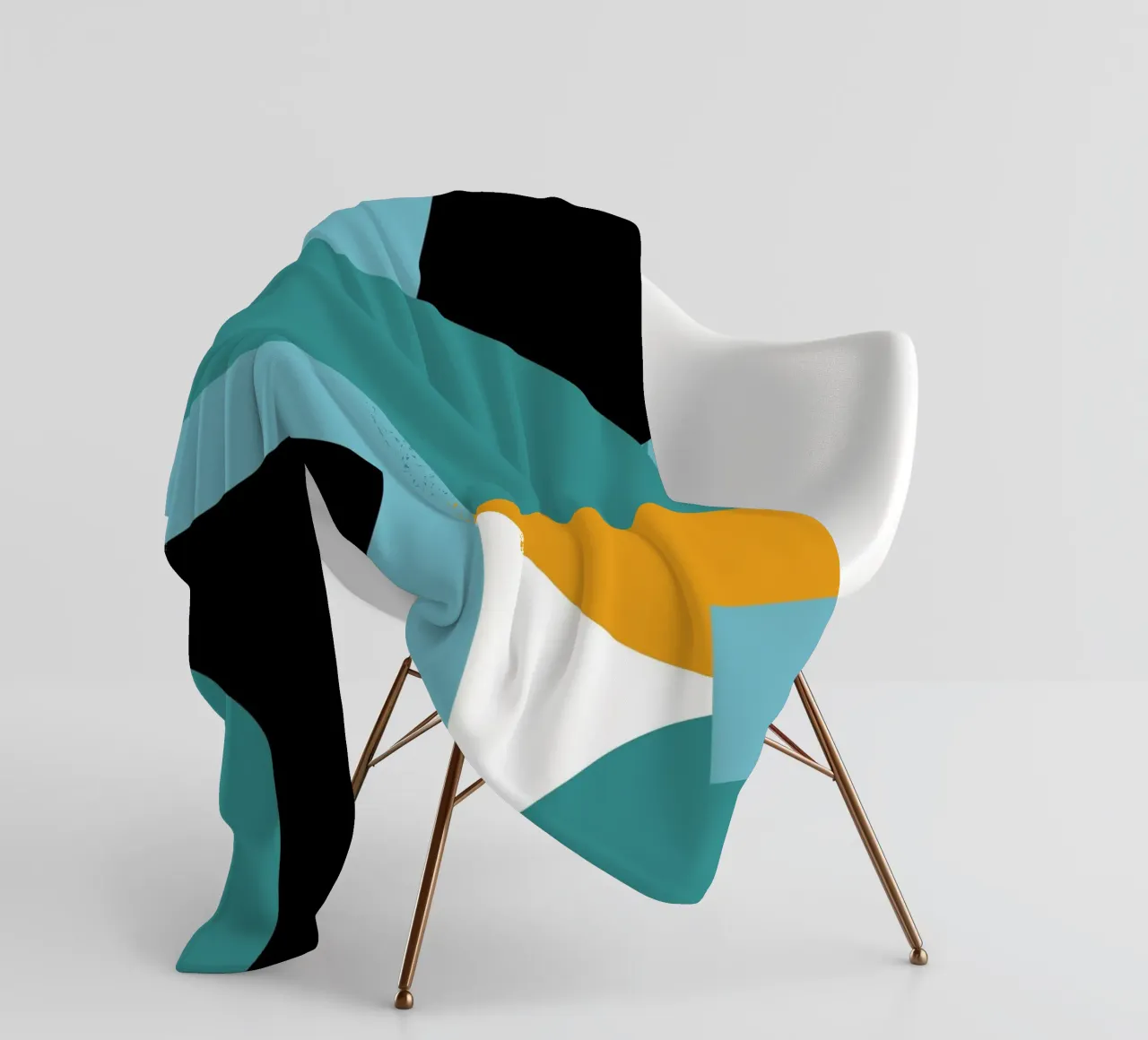 Forme geometriche retro art coperta in pile da Casa Calm