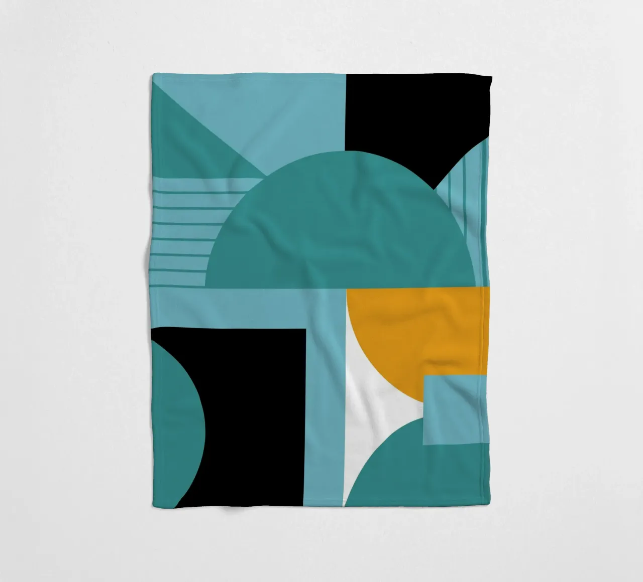Forme geometriche retro art coperta in pile da Casa Calm