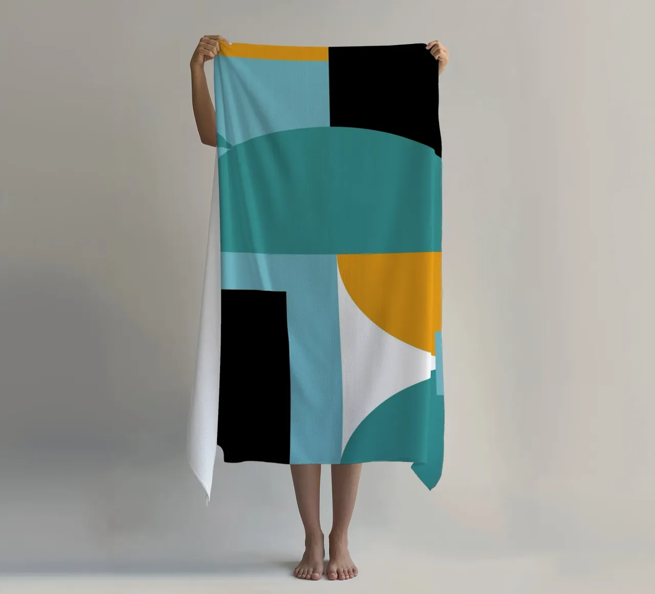 Forme geometriche retro art telo mare da Casa Calm