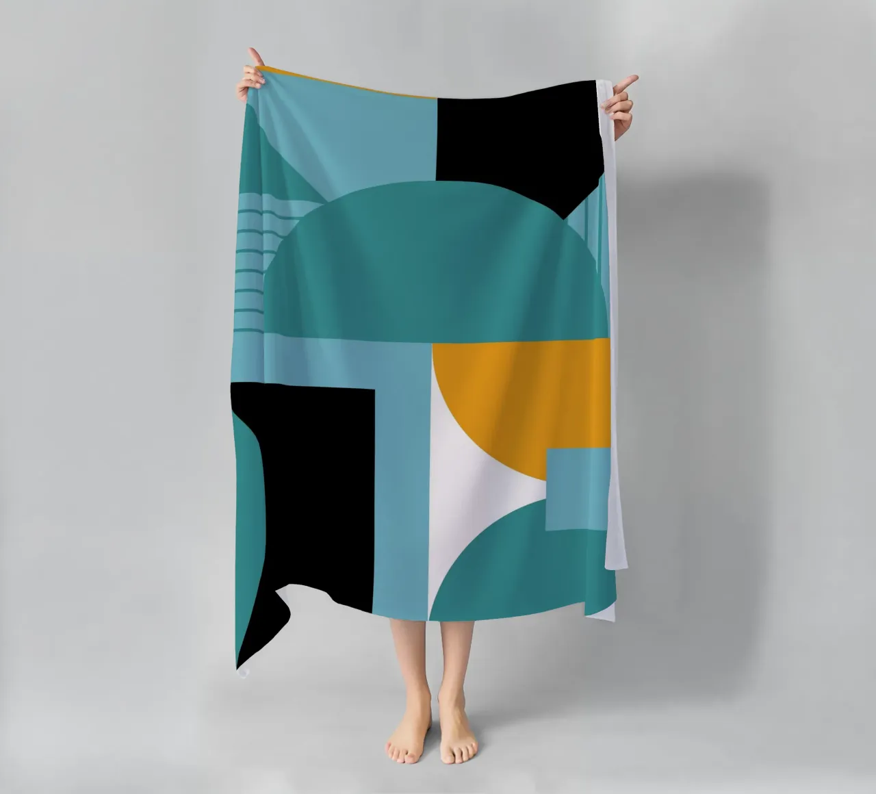 Forme geometriche retro art telo mare da Casa Calm