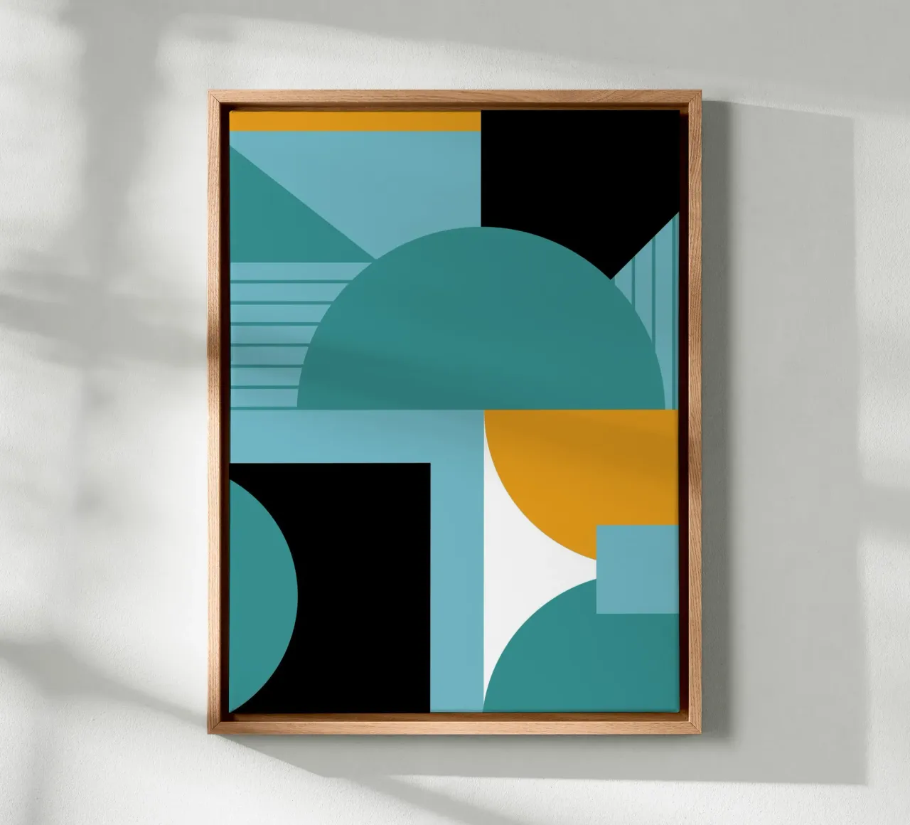 Forme geometriche retro art tela con Cornice a cassetta da Casa Calm