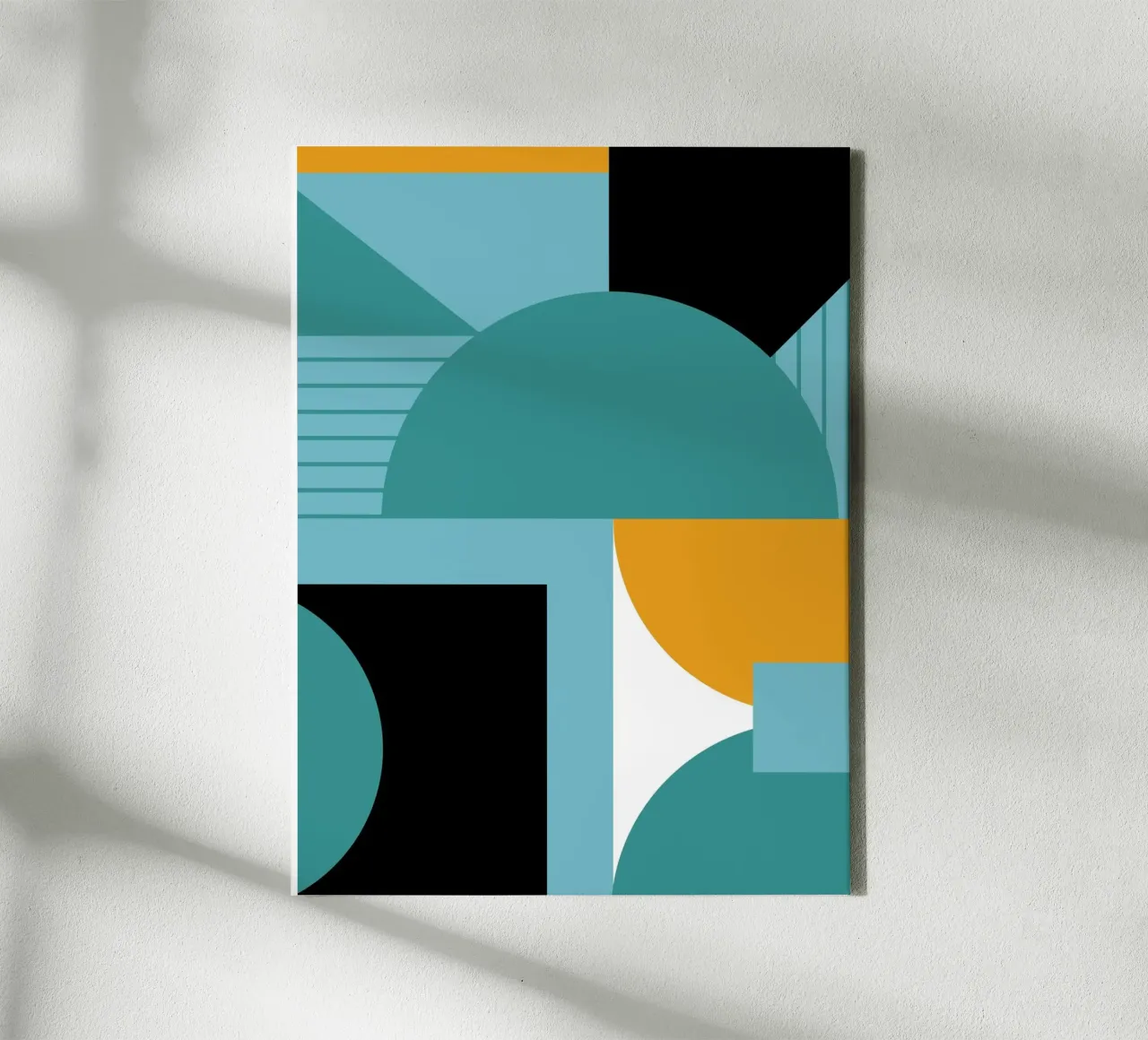 Forme geometriche retro art tela con Cornice a cassetta da Casa Calm