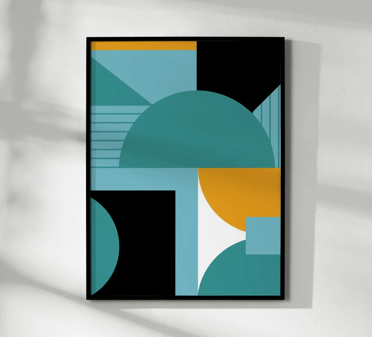 Forme geometriche retro art poster con telaio in alluminio da Casa Calm
