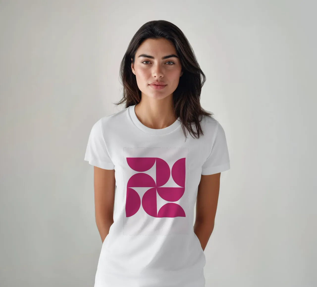 Design geometrico moderno e retrò t-shirt da Casa Calm