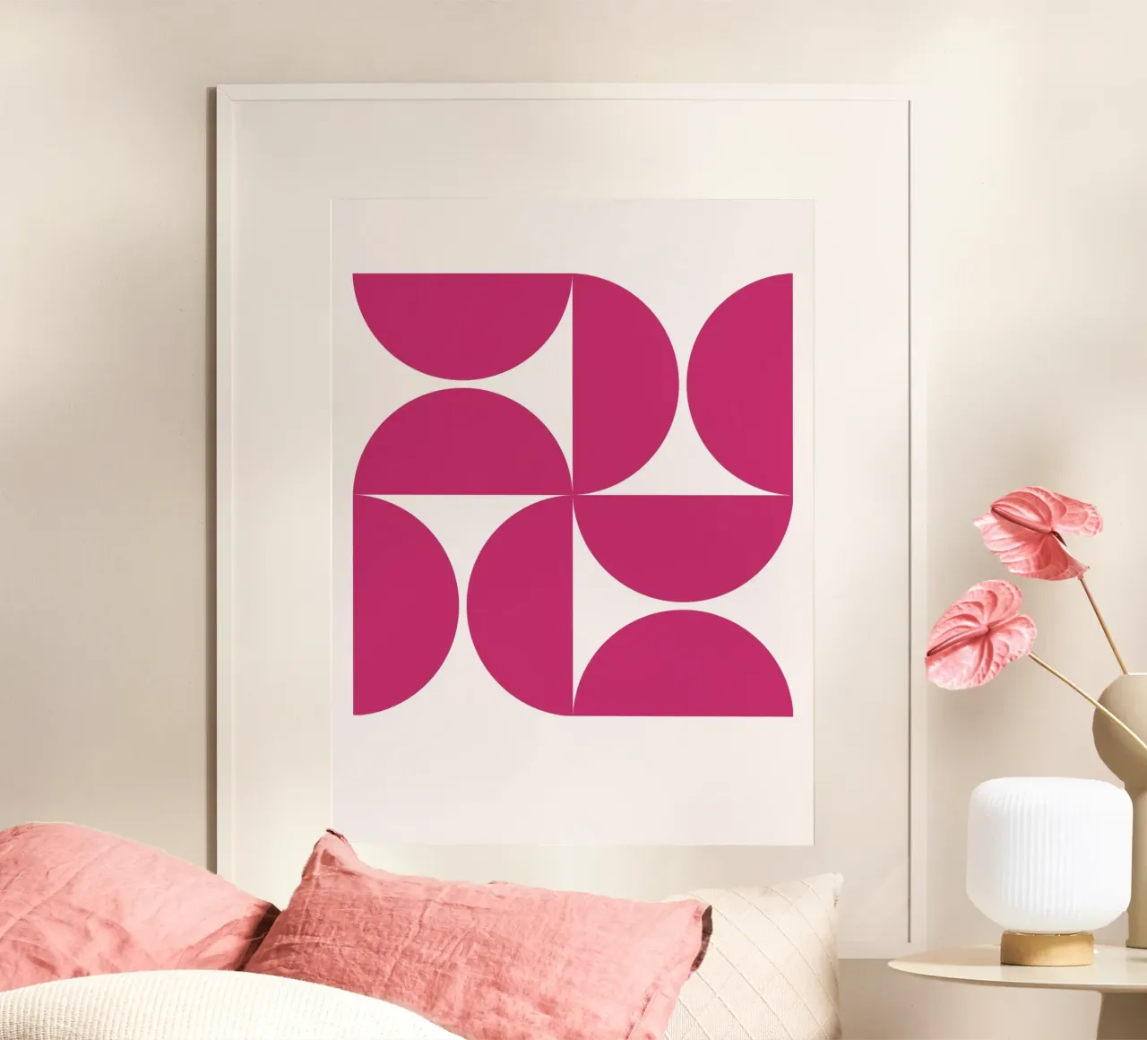 Design geometrico moderno e retrò poster con telaio in plastica da Casa Calm