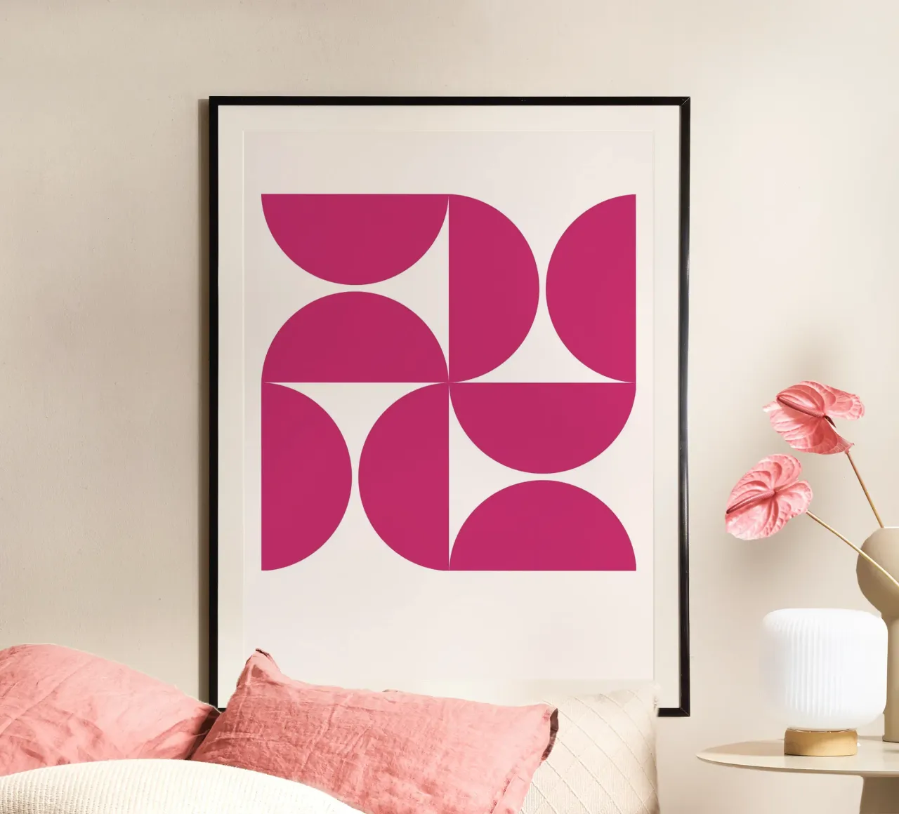 Design geometrico moderno e retrò poster con telaio in plastica da Casa Calm