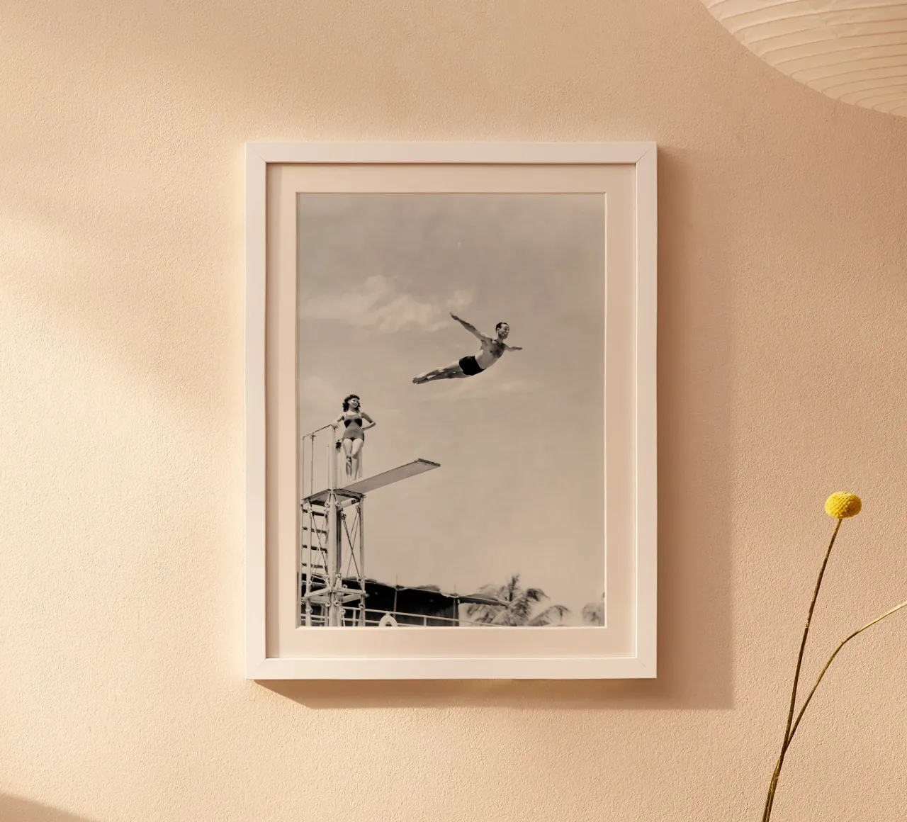 Sommozzatore d'epoca poster con telaio in alluminio da Norman Click