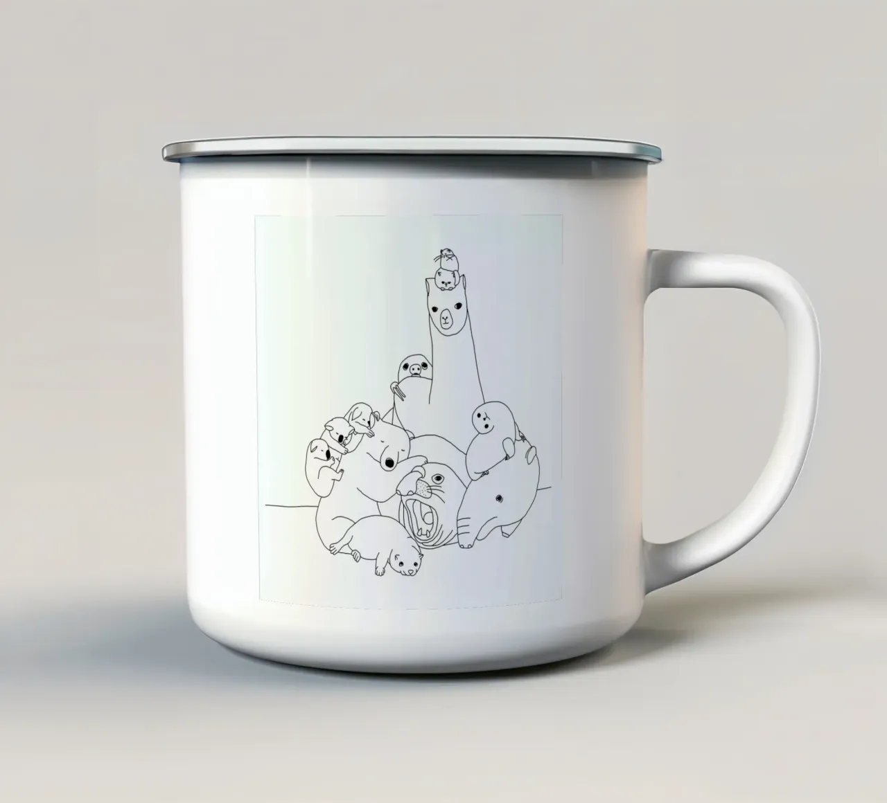 Animaux tazza in smalto da Herzette