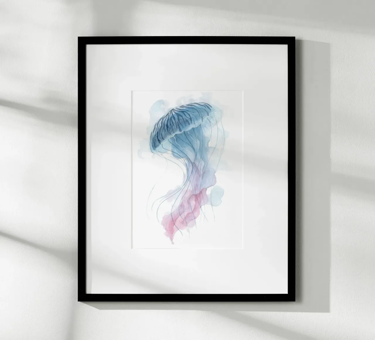 Meduse acquerellate poster con telaio in alluminio da Norman Click