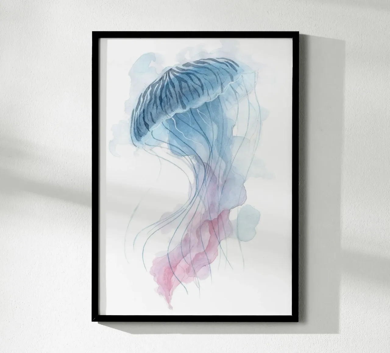 Meduse acquerellate poster con telaio in alluminio da Norman Click