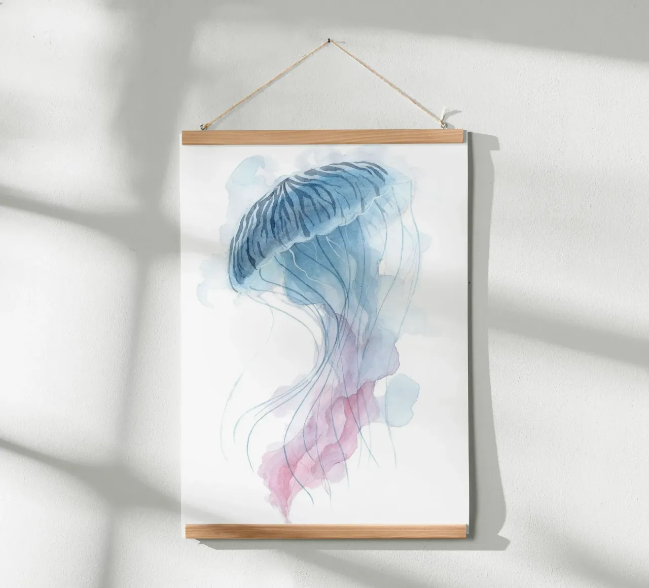 Meduse acquerellate poster con telaio in alluminio da Norman Click