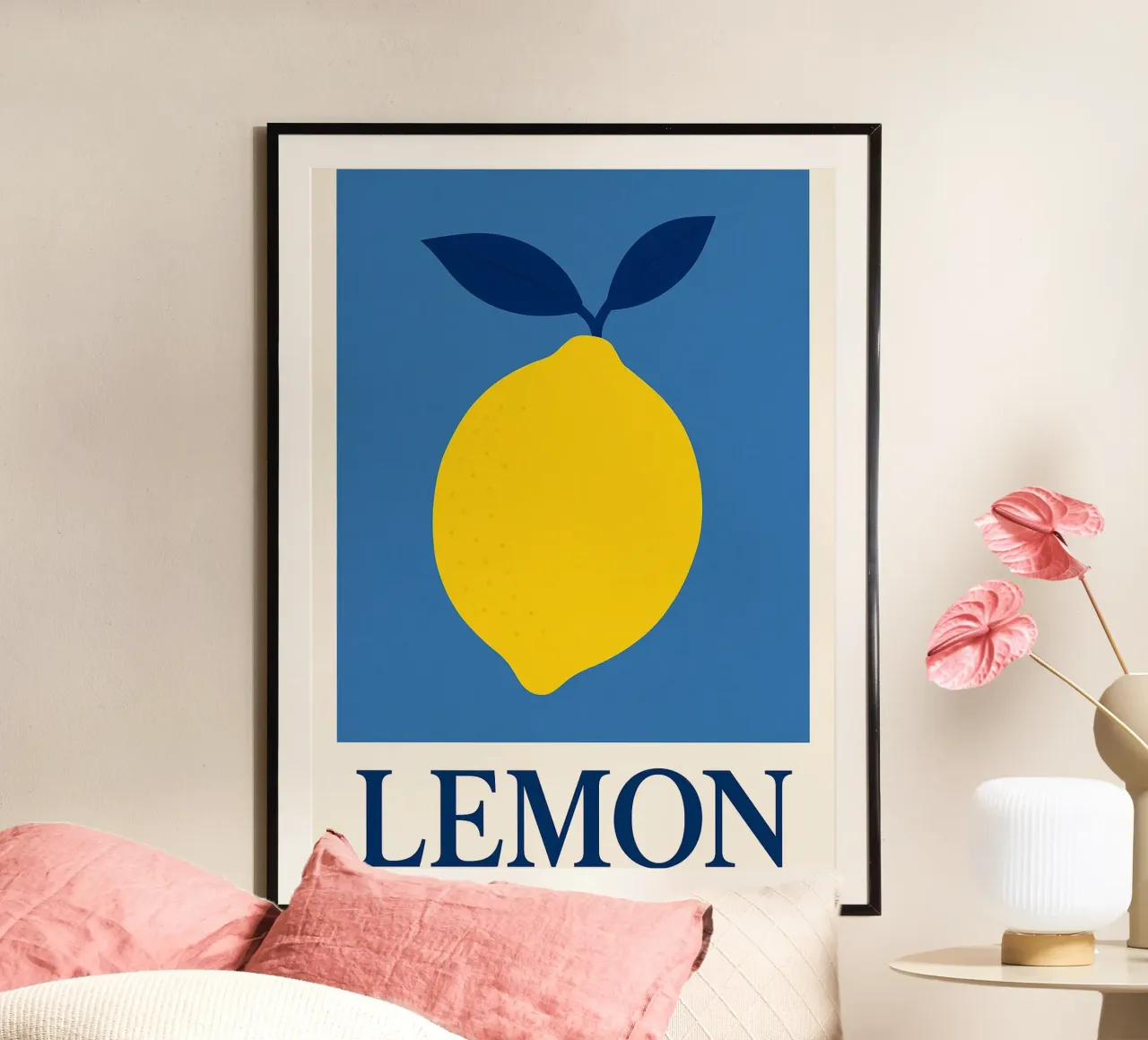 Poster pop art al limone poster con telaio in plastica da Casa Calm