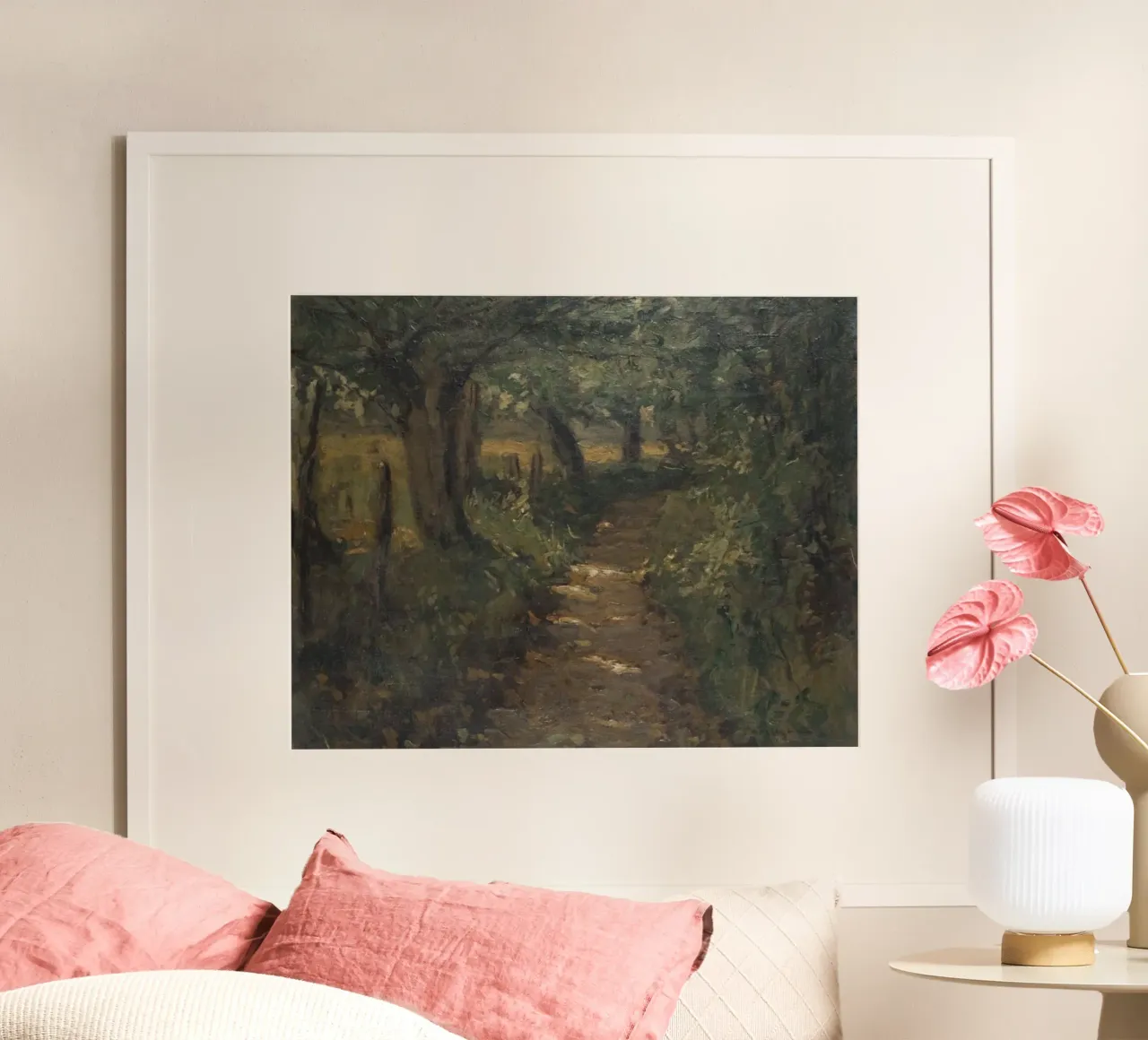 in mezzo alla foresta poster con telaio in legno da iding store