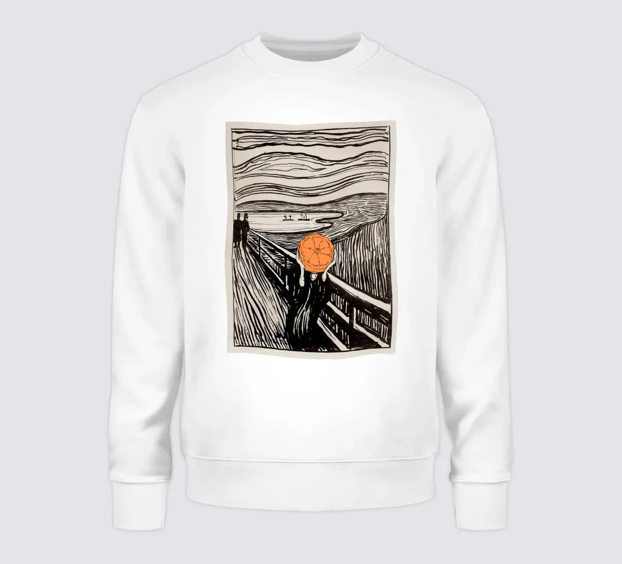 Orange Scream - The Man with Half an Orange for a Head felpa da Melty Shirts