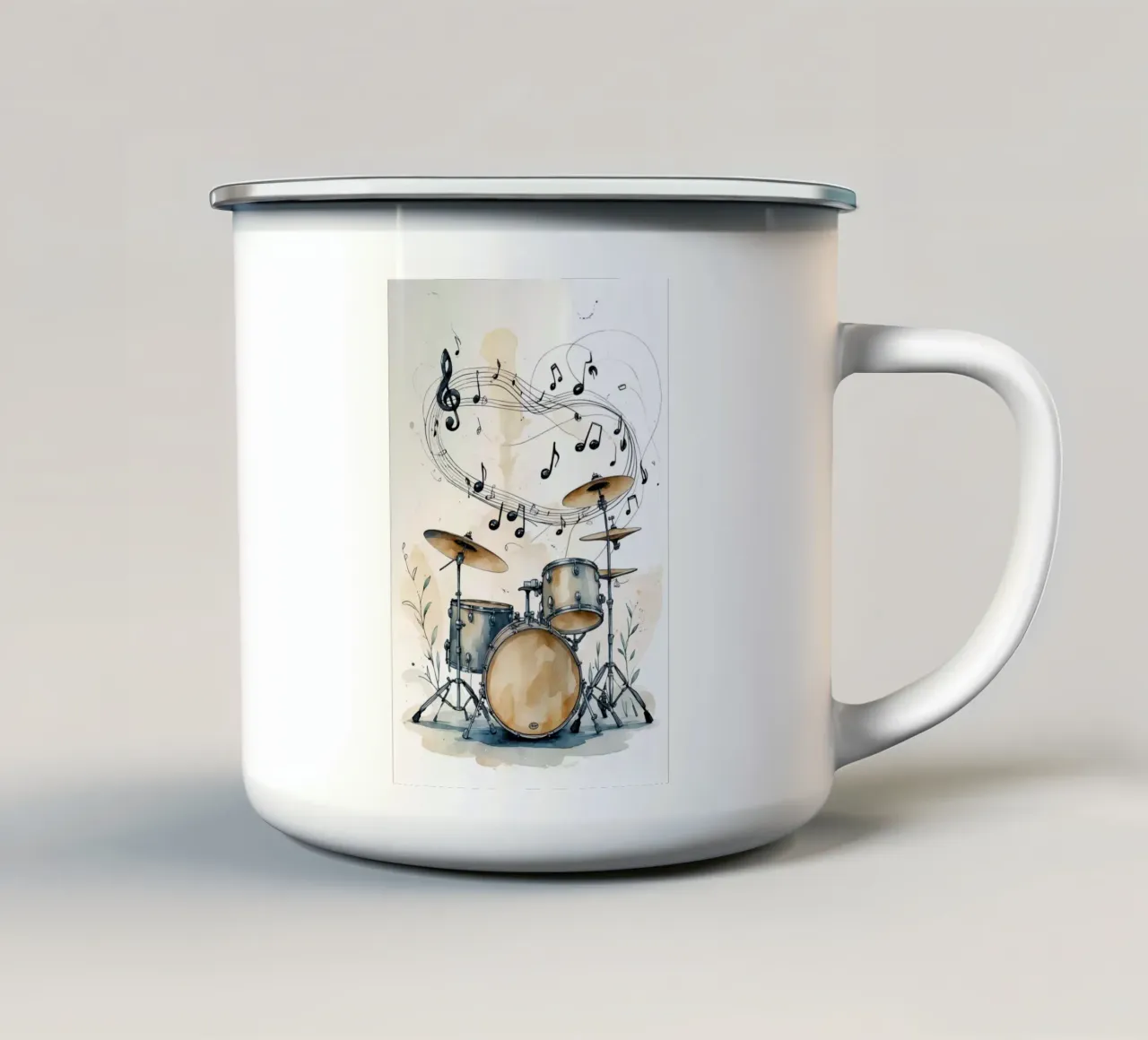 Drums Instrumen tazza in smalto da Jeff Studio