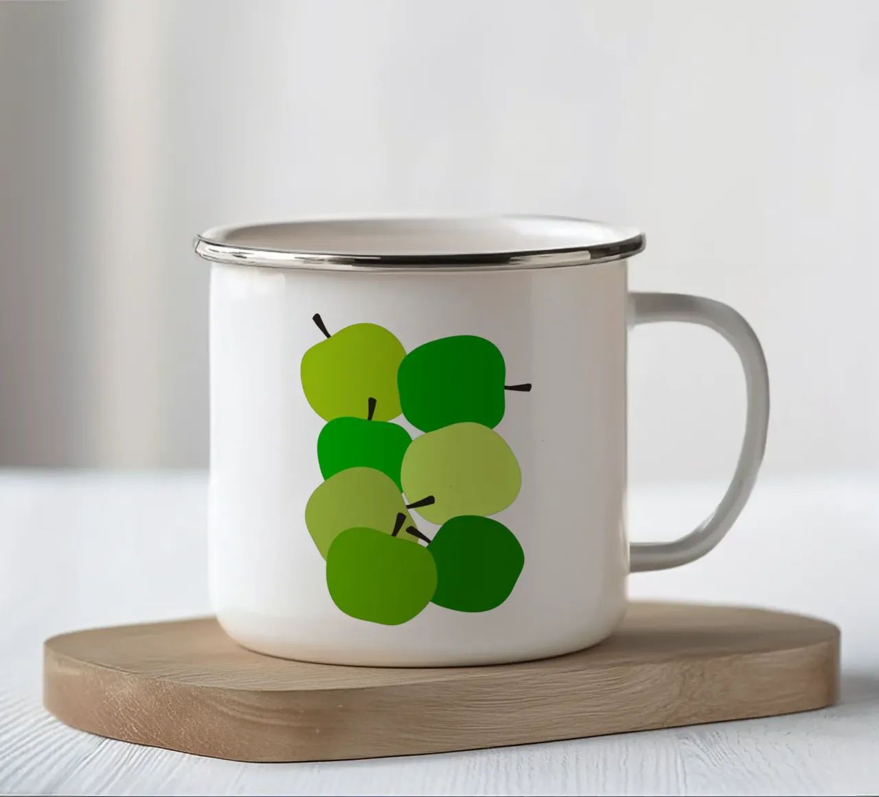 Green apples tazza in smalto da TijanaArtStudio88