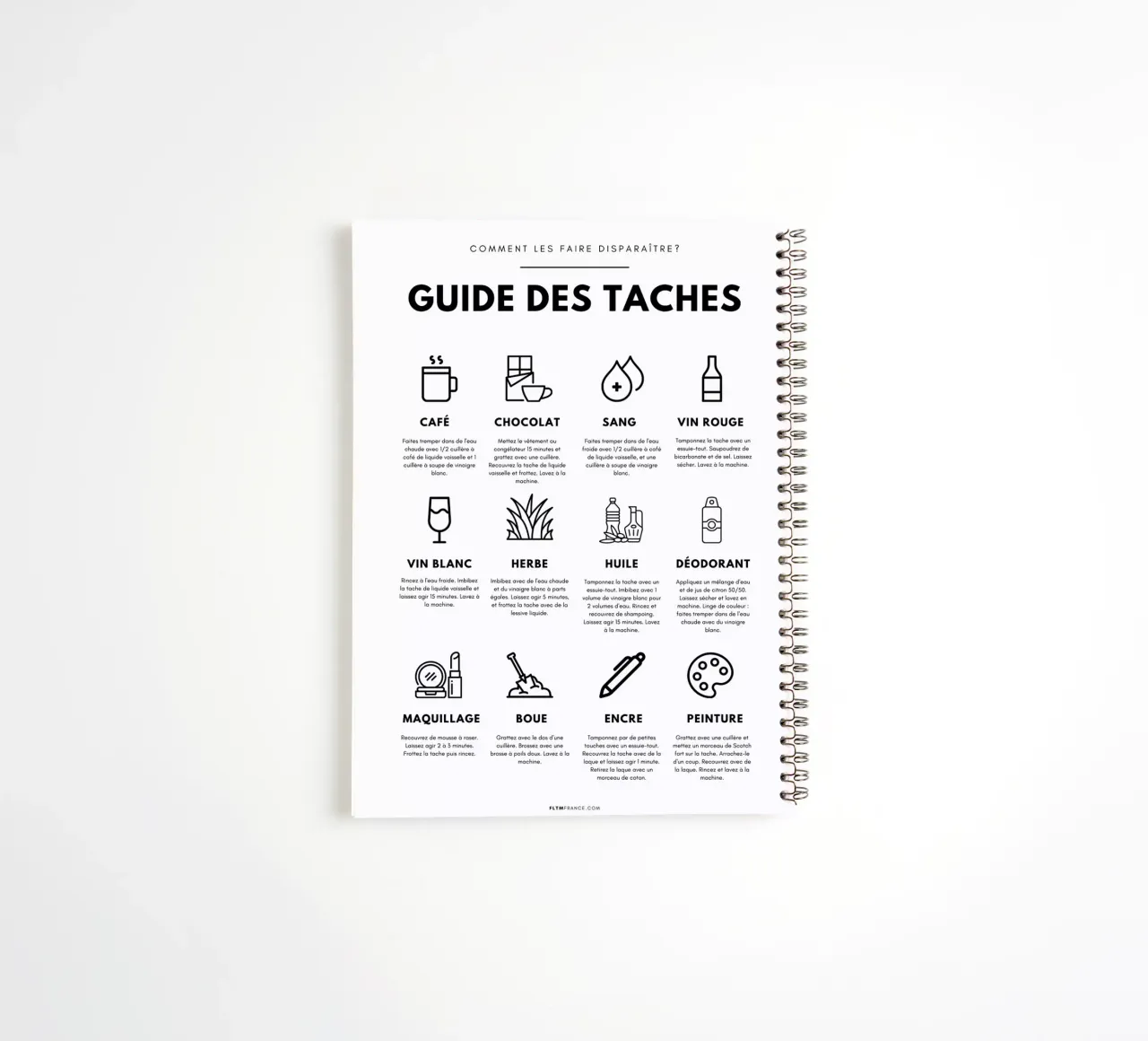 Task guide spiral notebook by fltmfrance