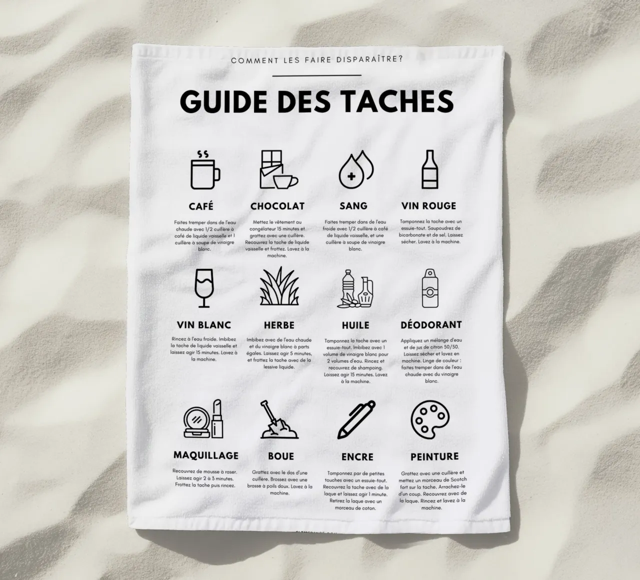 Task guide Strandtuch von fltmfrance