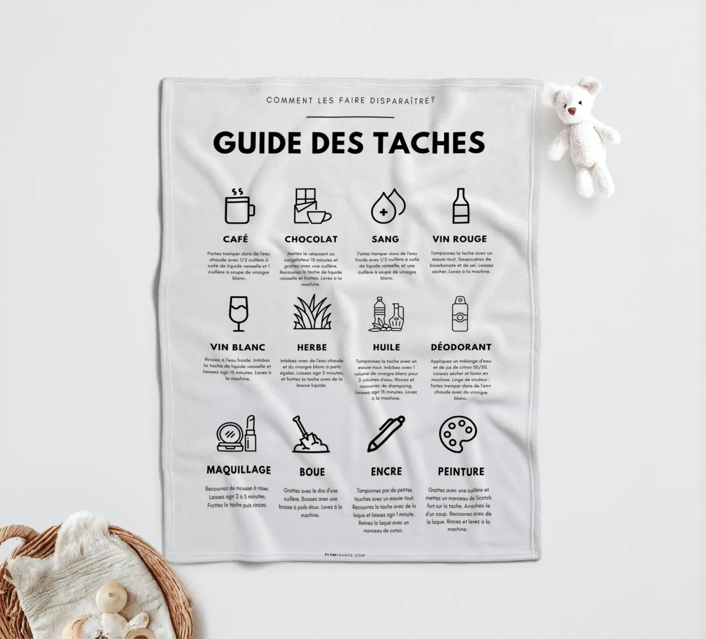Task guide fleecedeken van fltmfrance
