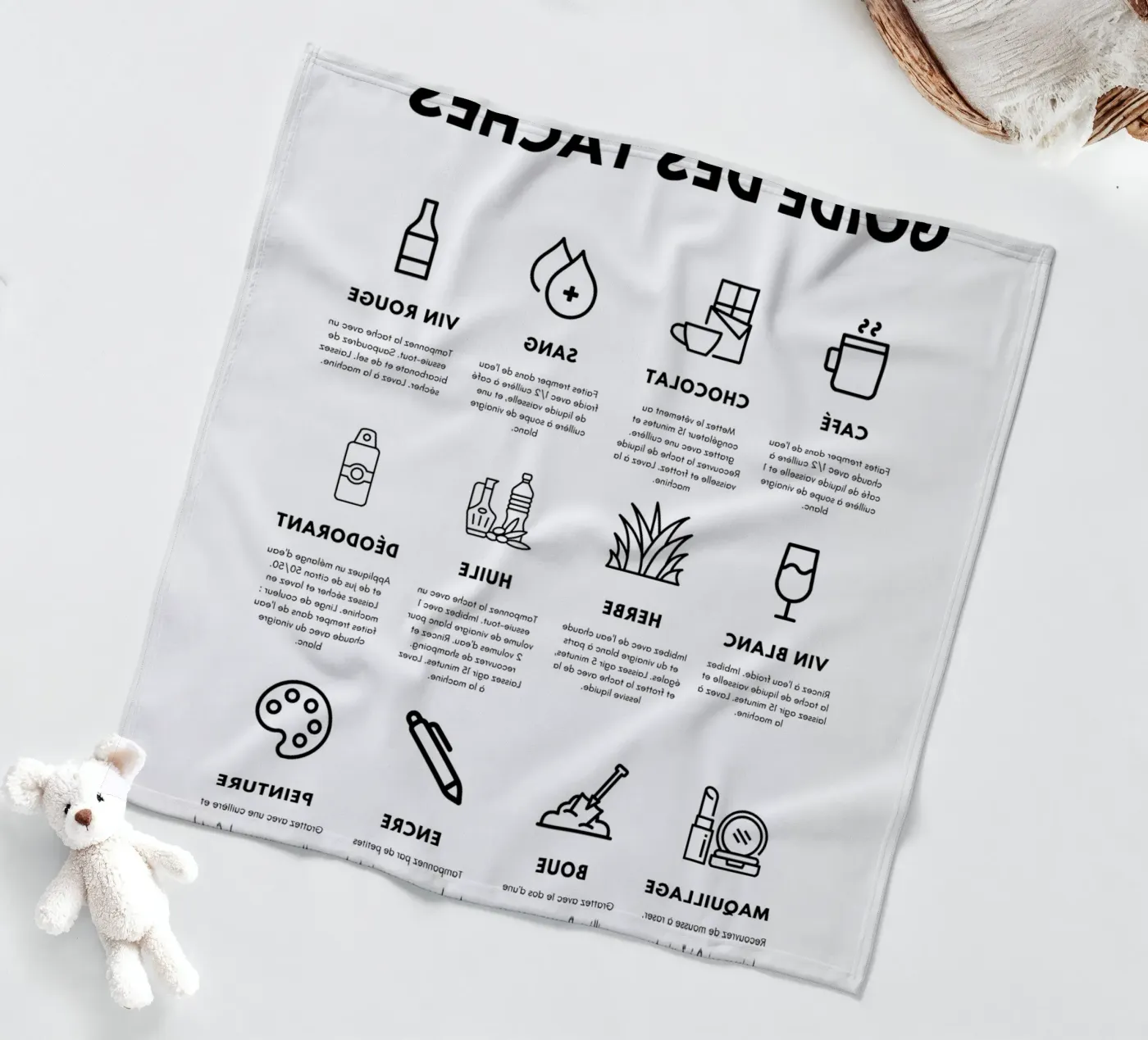 Guide des taches plaid polaire de fltmfrance