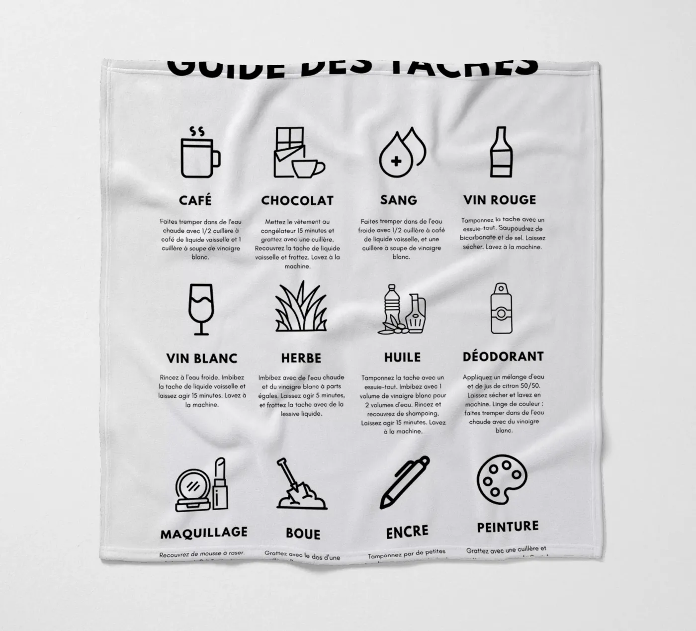 Guide des taches plaid polaire de fltmfrance