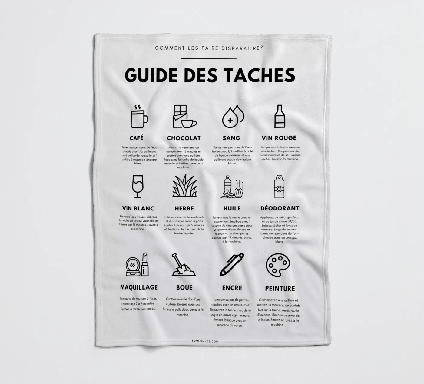 Task guide fleecedeken van fltmfrance