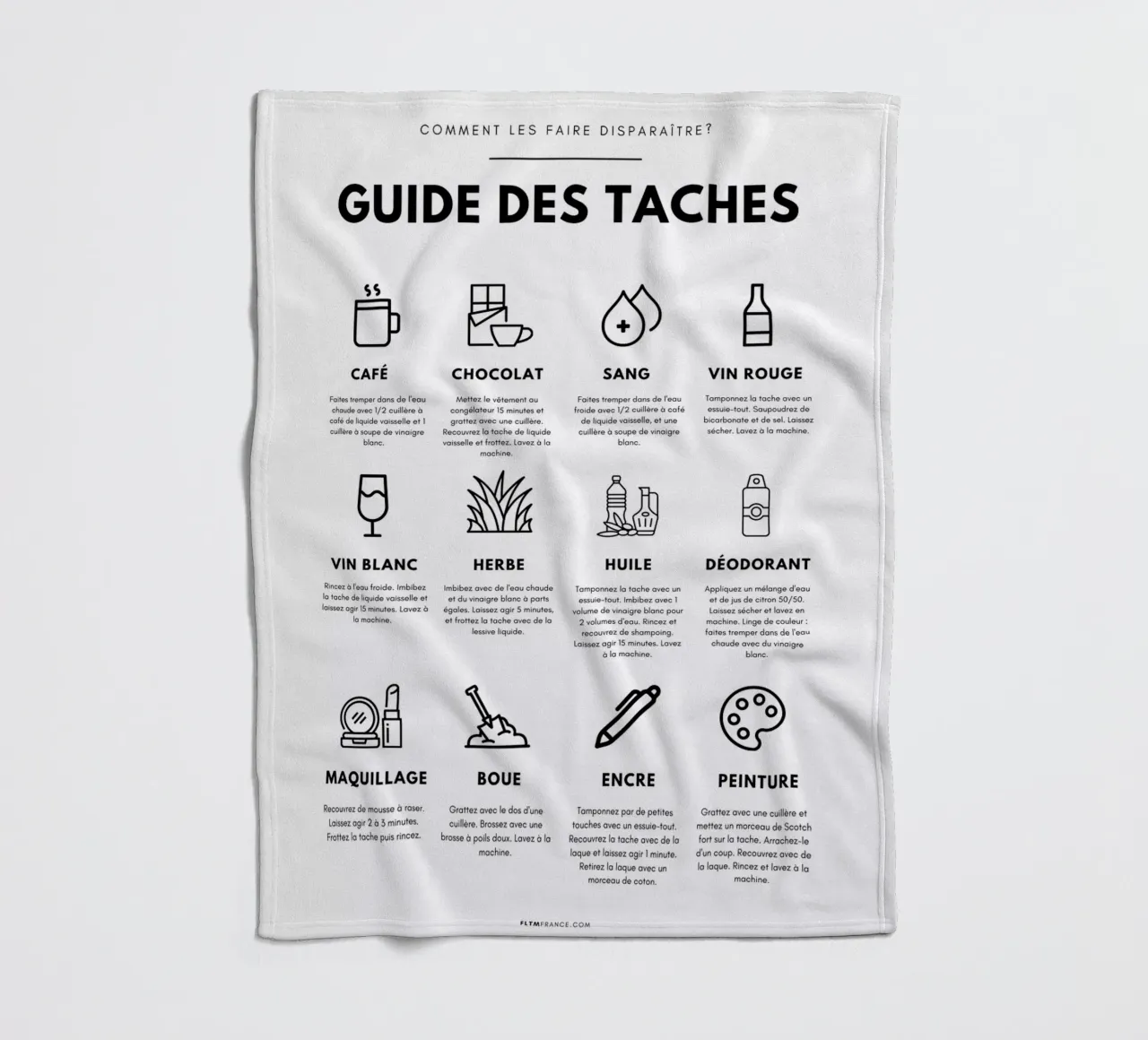 Task guide Fleecedecke von fltmfrance