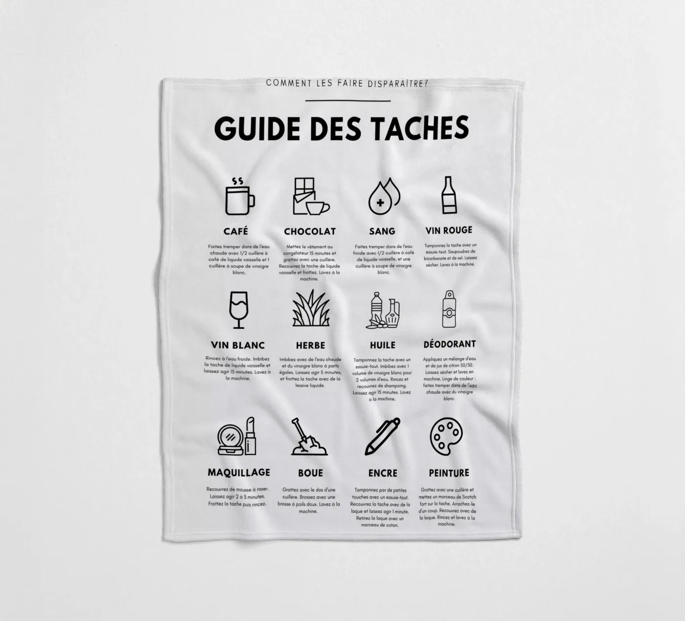 Guide des taches plaid polaire de fltmfrance