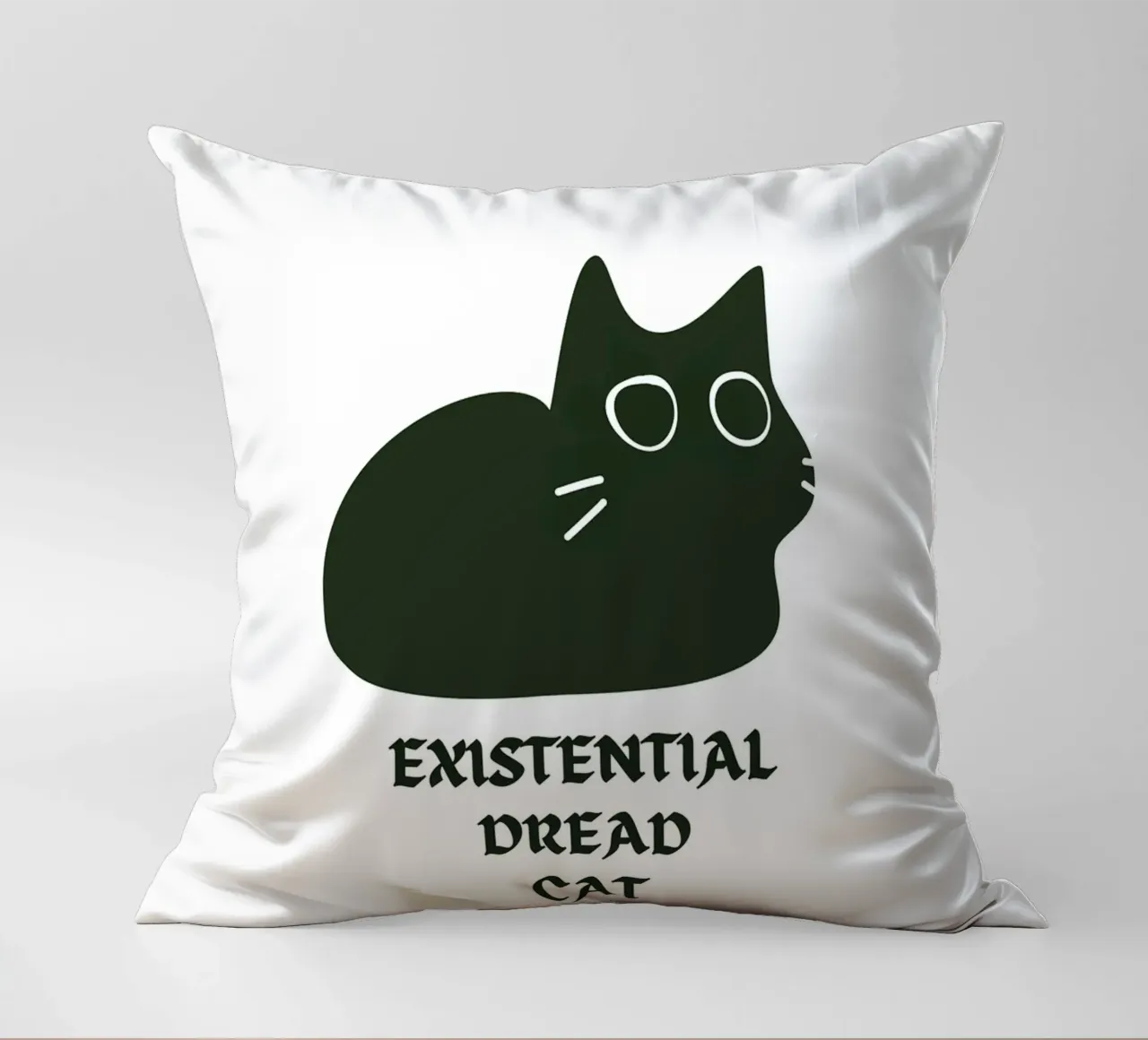 Existential Dread Cat cuscino da Melty Shirts
