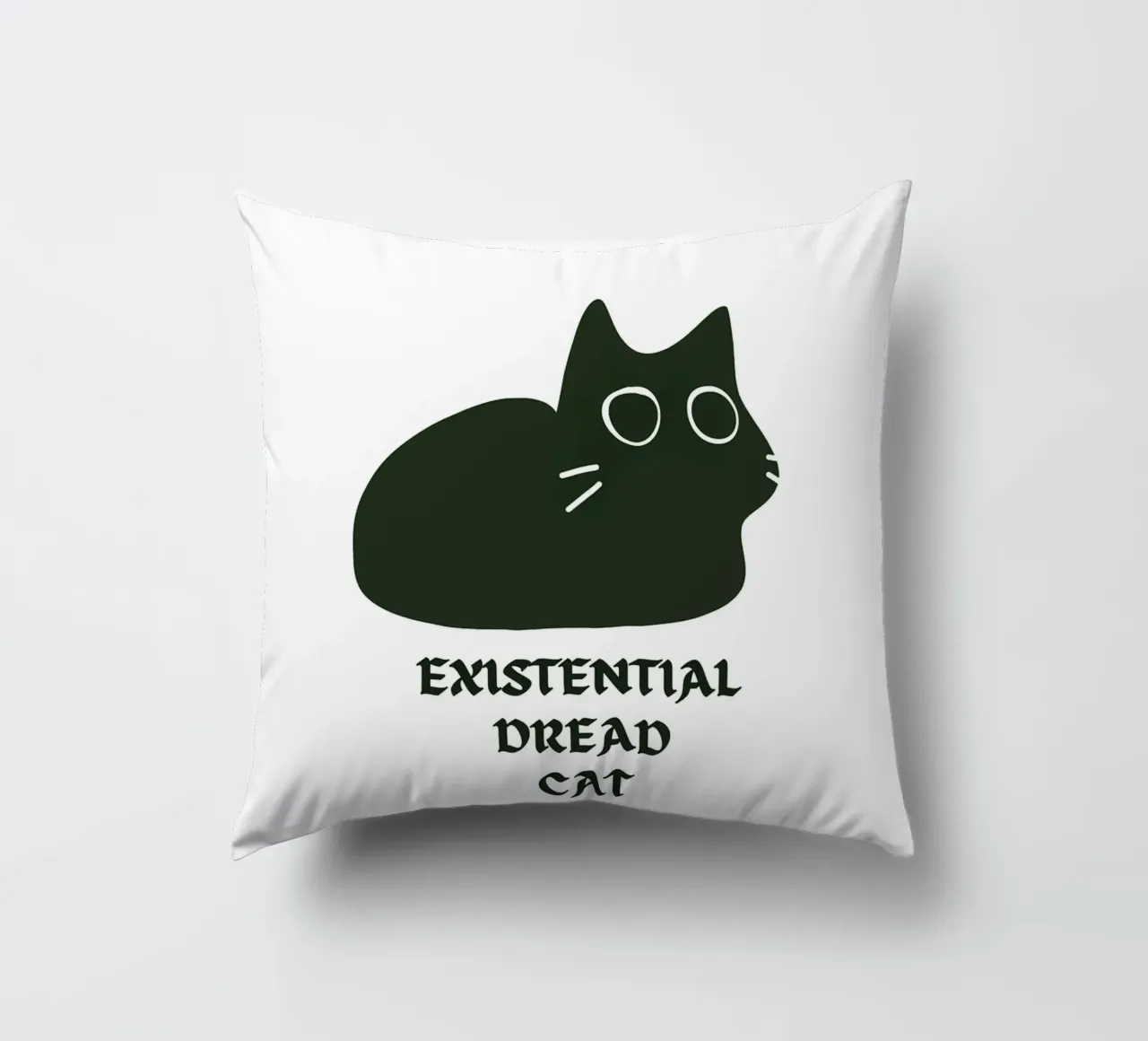 Existential Dread Cat cuscino da Melty Shirts